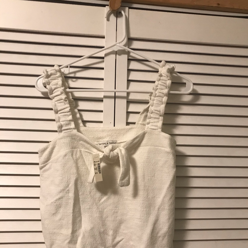 Texture & Thread Ruffle strap tie front top